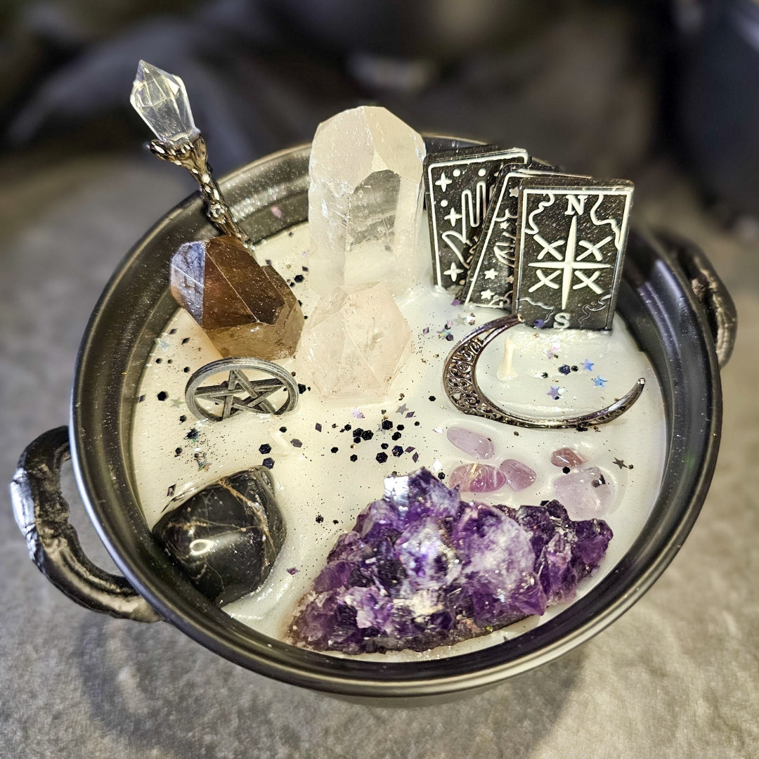 Gunmetal Moon - Deluxe Cauldron Candle