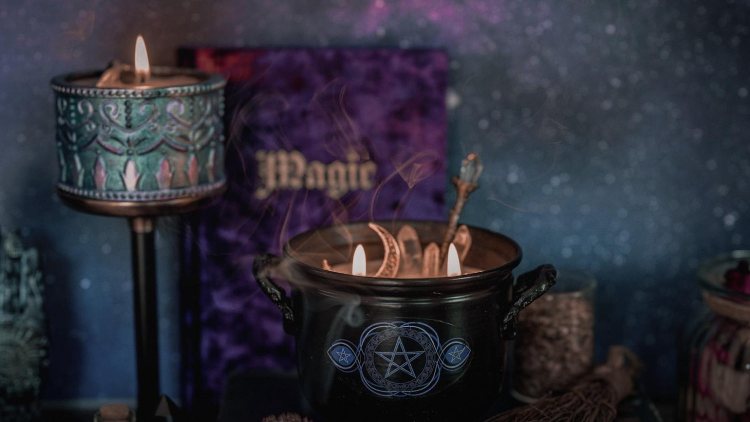 Candles for Witches from Fundamental Magick : Crystals, candles, and cauldron